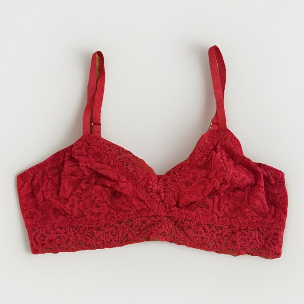 State of Day Women's Size L Red Lace Bralette
